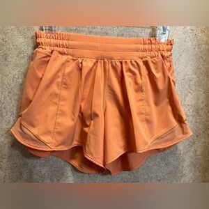 Lululemon Hotty Hot Pop Orange Shorts